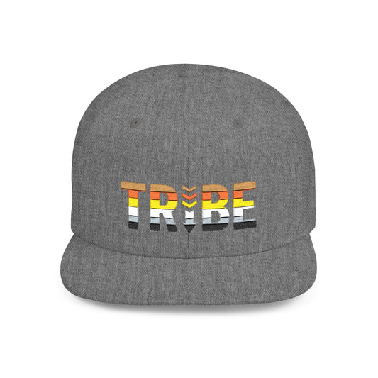 TRIBE Logo Flat Bill Snapback — Bear & Cub Pride Design