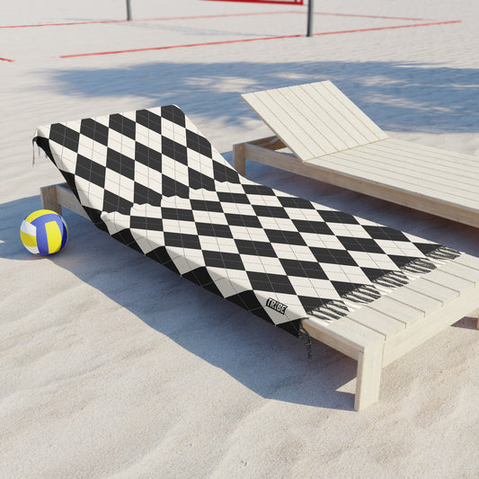 ARGYLE Sarong - Onyx & Bone