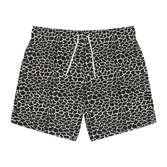 FERAL Imprinted 5-6" Inseam Swim Trunks - Onyx