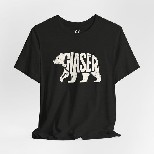BEAR CHASER Jersey Tee - Bone Silhouette Design
