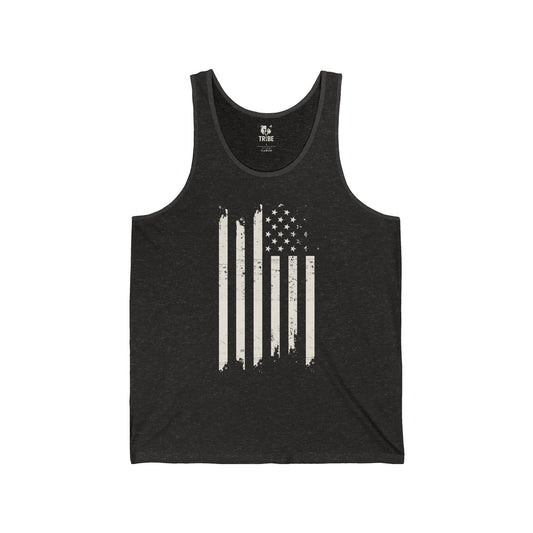 BARS-N-STARS Jersey Tank - Bone Silhouette Design