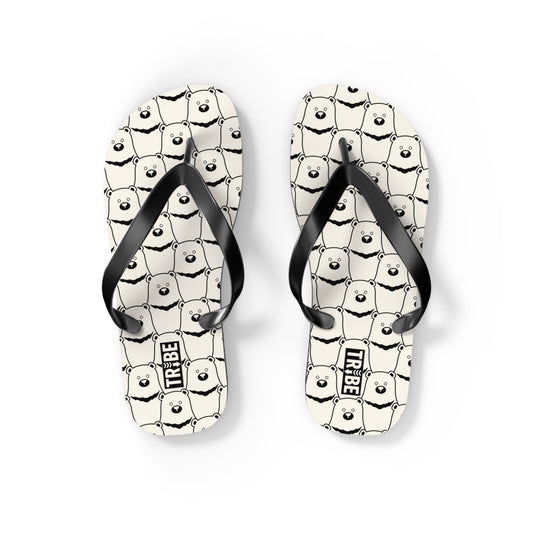 BEAR STARE Flip Flops - Bone