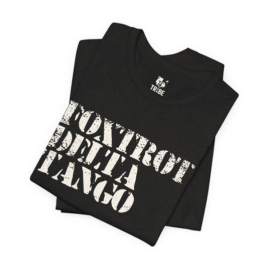 FOXTROT DELTA TANGO Jersey Tee - Bone Design