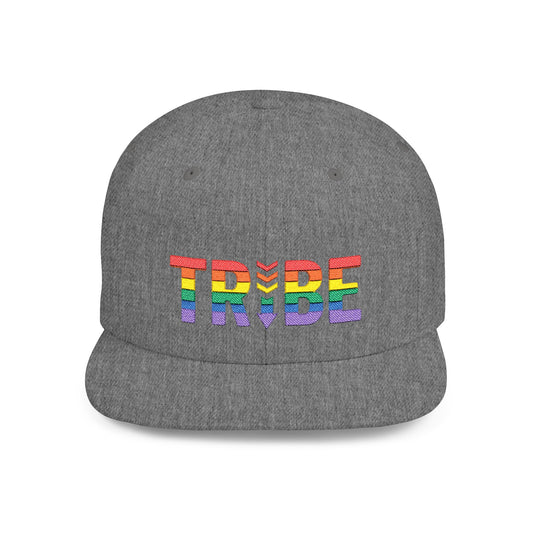 TRIBE Logo Flat Bill Snapback — 1979 Baker Rainbow Design