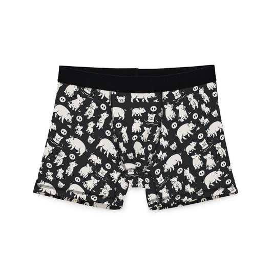 LITTLE PIGGY Men's Boxer Briefs - Onyx