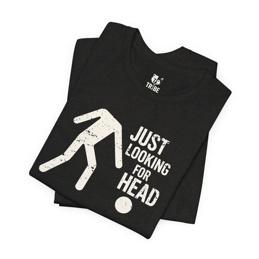 LOOKING FOR HEAD Jersey Tee - Bone Design