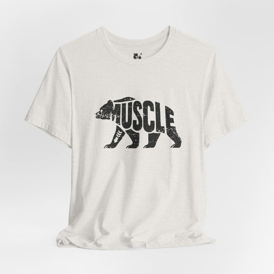 MUSCLE BEAR Jersey Tee - Onyx Silhouette Design