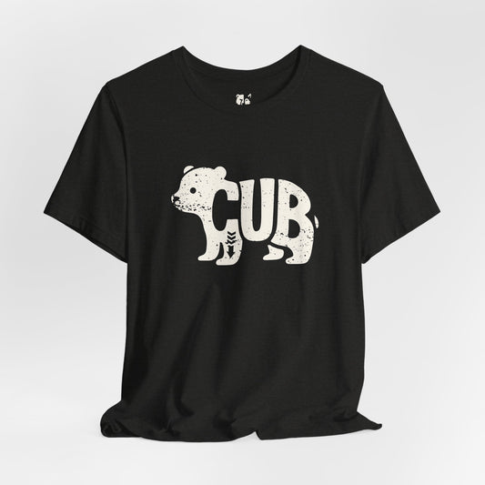 BEAR CUB Jersey Tee - Bone Silhouette Design