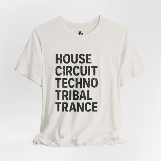 DANCE MUSIC TRIBALIST Jersey Tee - Onyx Design