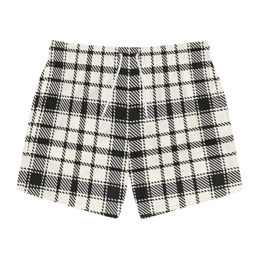 TARTAN Imprinted 5-6" Inseam Swim Trunks - Bone