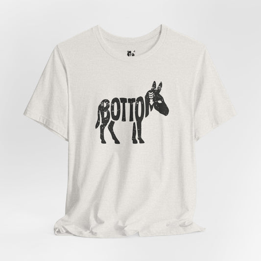 BOTTOM ASS Jersey Tee - Onyx Silhouette Design