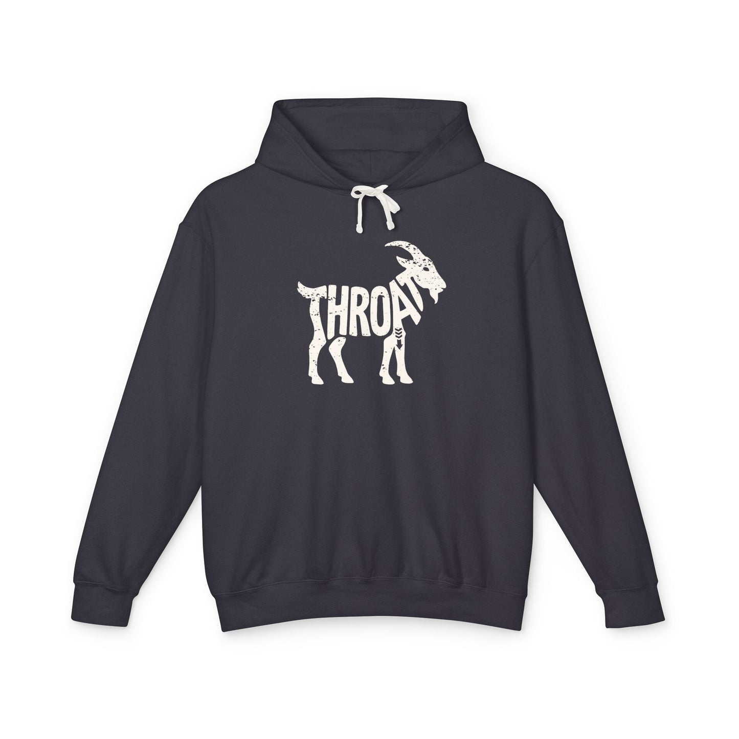 THROAT GOAT Lightweight Hoodie - Bone Silhouette Design