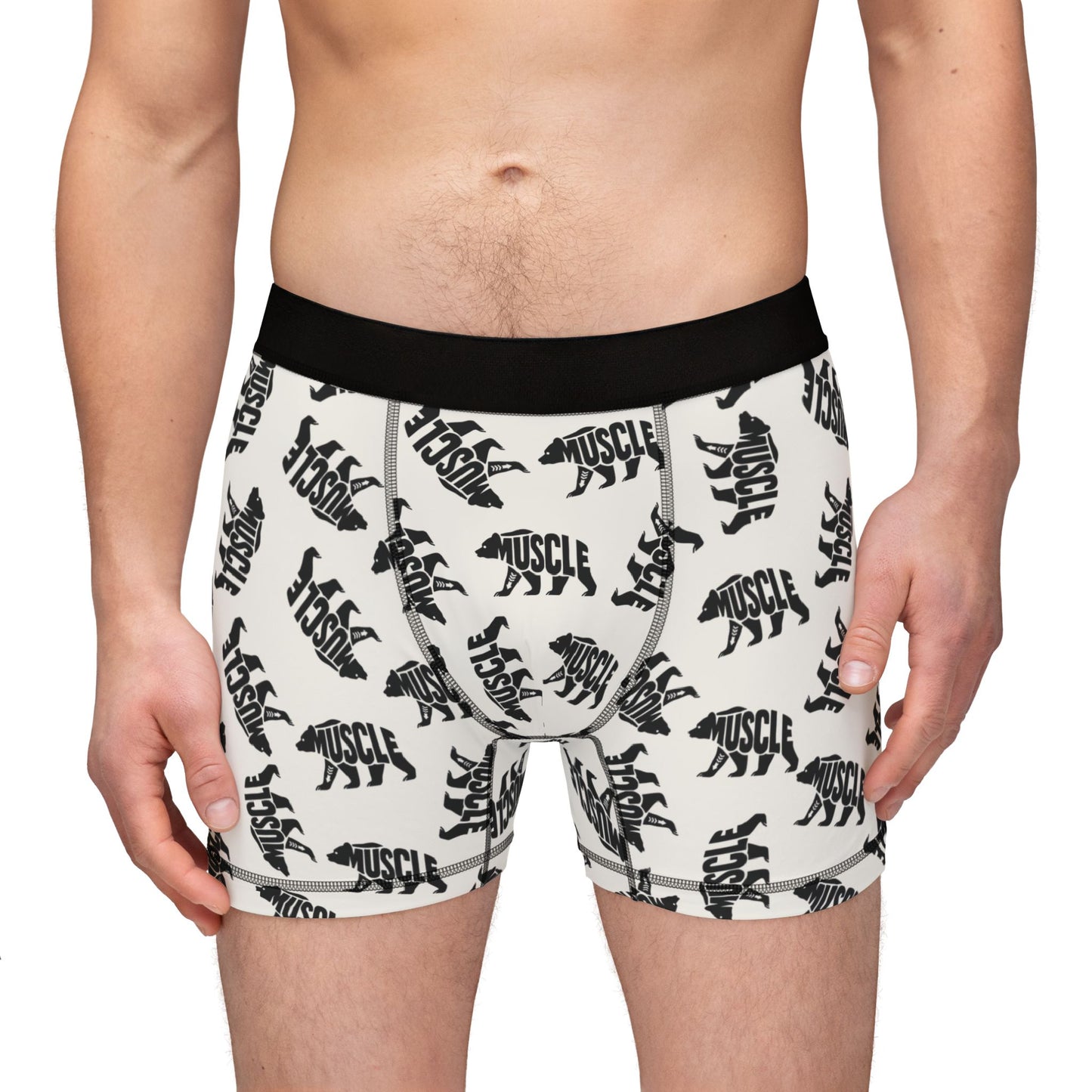 MUSCLE BEAR Men's Boxer Briefs - Bone
