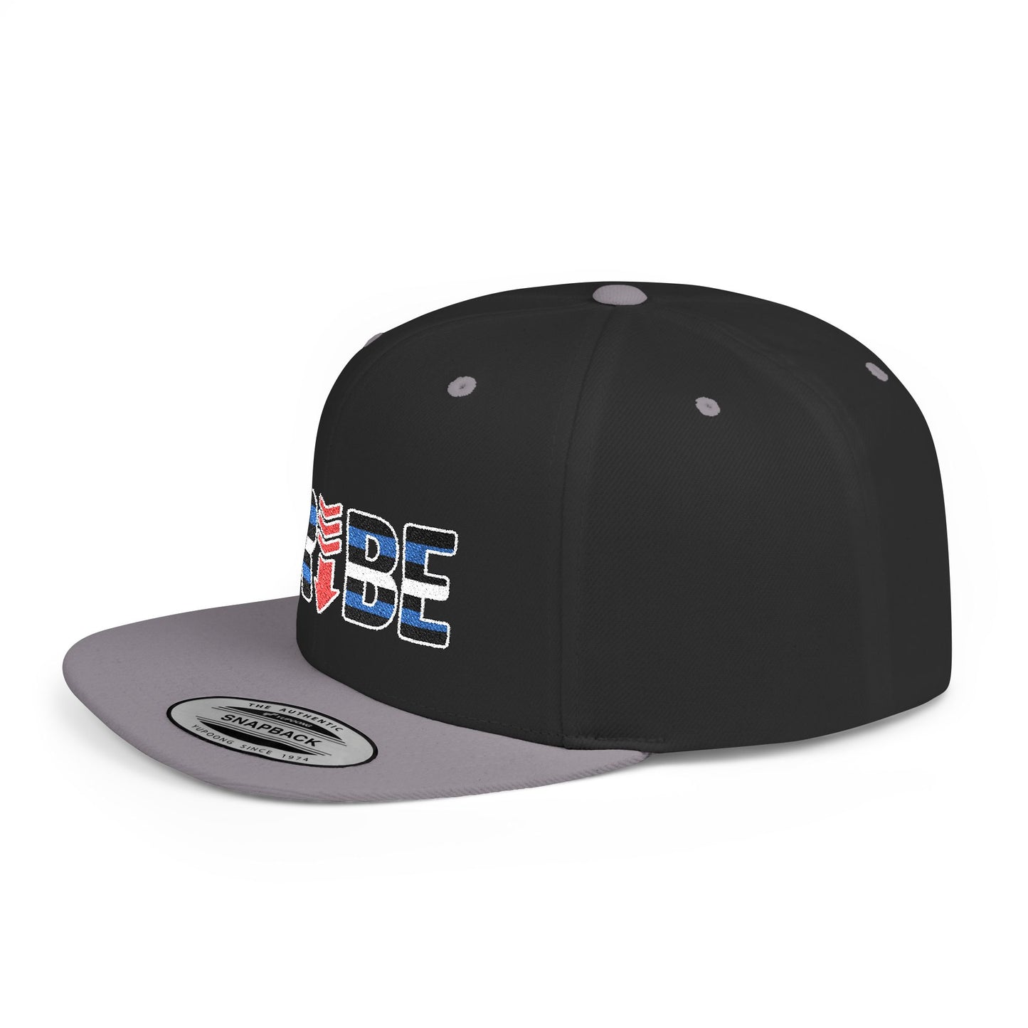 TRIBE Logo Flat Bill Snapback — Leather & Pup Pride Design