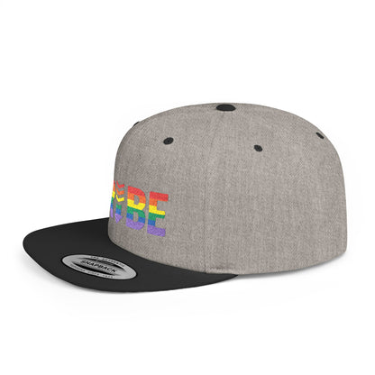 TRIBE Logo Flat Bill Snapback — 1979 Baker Rainbow Design