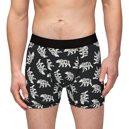 MUSCLE BEAR Men's Boxer Briefs - Onyx