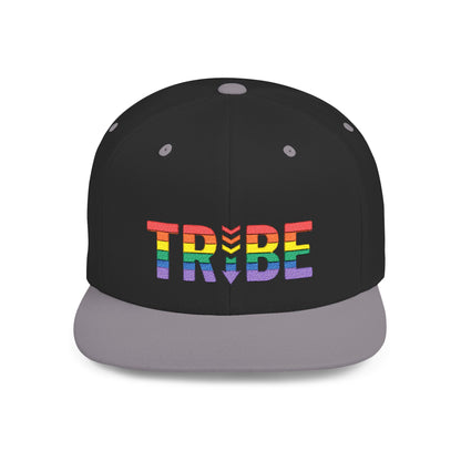 TRIBE Logo Flat Bill Snapback — 1979 Baker Rainbow Design