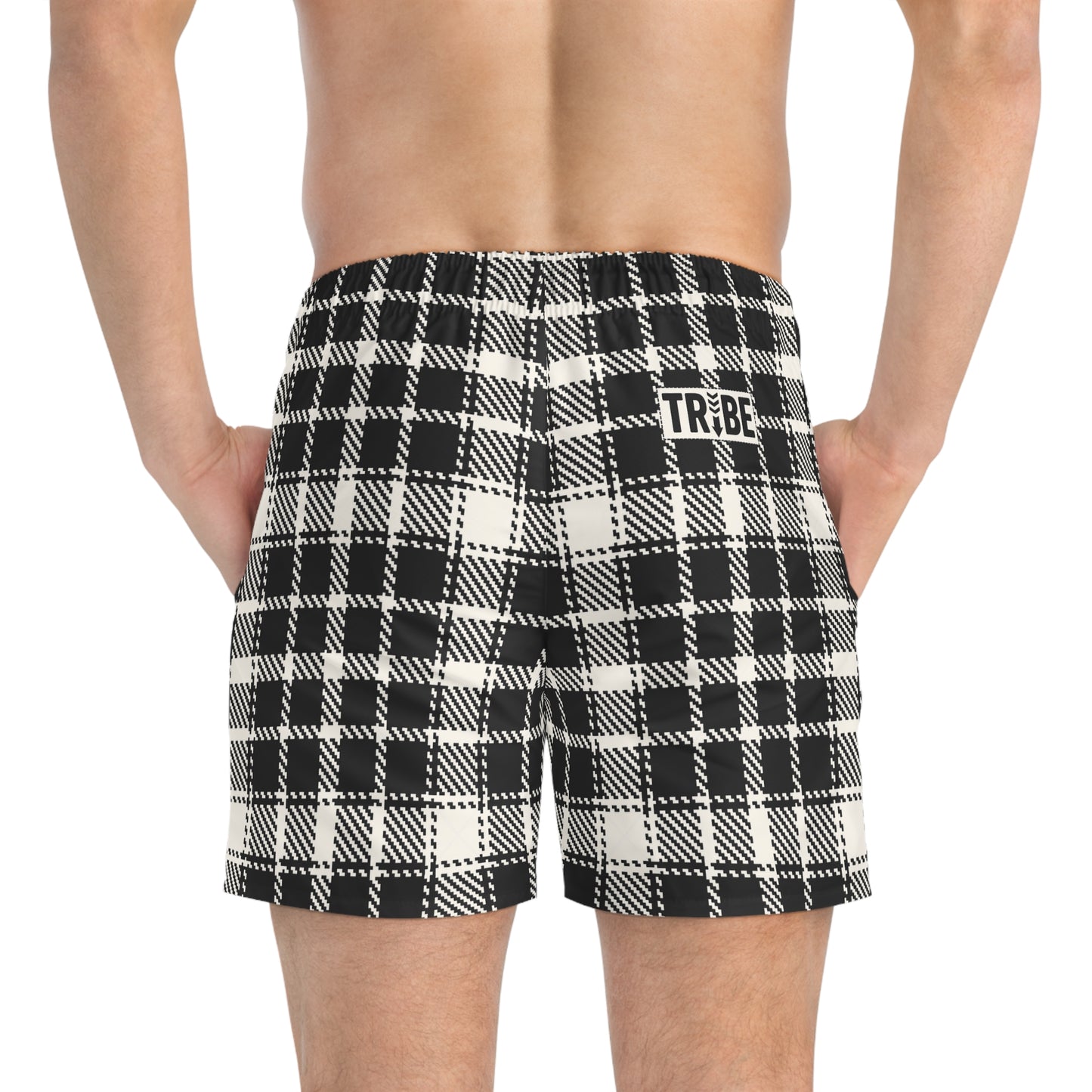 TARTAN Imprinted 5-6" Inseam Swim Trunks - Onyx