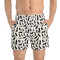 OTTERLY ADORABLE Imprinted 5-6" Inseam Swim Trunks - Bone