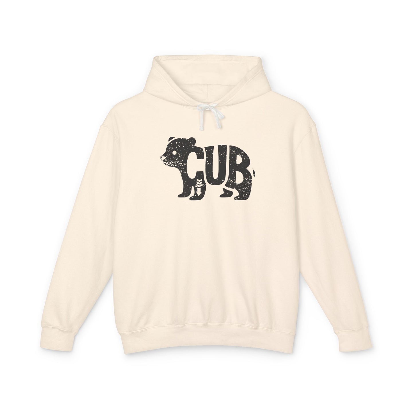 BEAR CUB Lightweight Hoodie - Onyx Silhouette Design