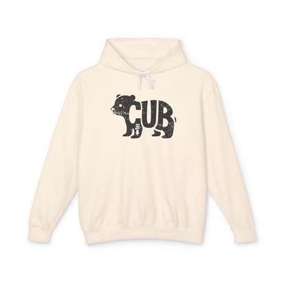 BEAR CUB Lightweight Hoodie - Onyx Silhouette Design