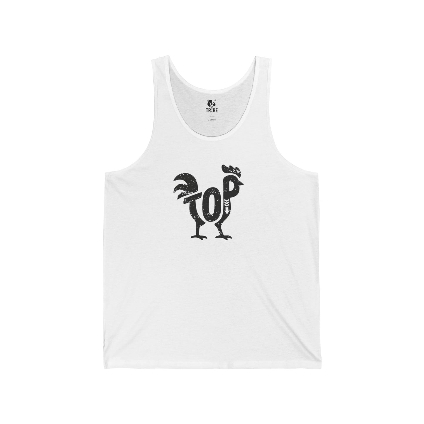 TOP COCK Jersey Tank - Onyx Silhouette Design
