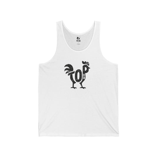 TOP COCK Jersey Tank - Onyx Silhouette Design