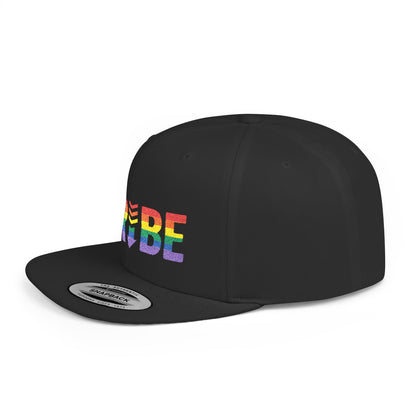 TRIBE Logo Flat Bill Snapback — 1979 Baker Rainbow Design