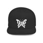 TRANS BUTTERFLY Flat Bill Snapback — Bone Silhouette Design