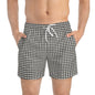 WOLFSTOOTH Imprinted 5-6" Inseam Swim Trunks - Onyx & Bone