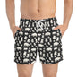 LITTLE PIGGY Imprinted 5-6" Inseam Swim Trunks - Onyx