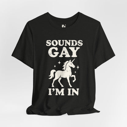 SOUNDS GAY Jersey Tee - Bone Design