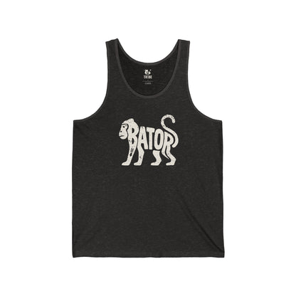 MONKEY BATOR Jersey Tank - Bone Silhouette Design