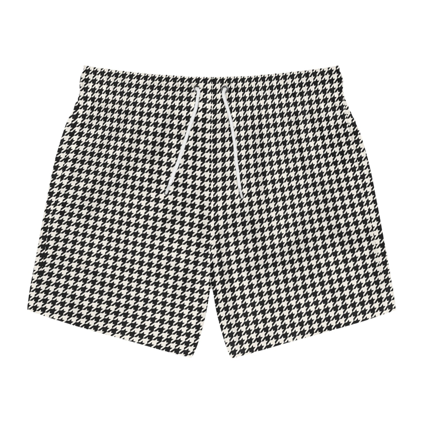 WOLFSTOOTH Imprinted 5-6" Inseam Swim Trunks - Onyx & Bone