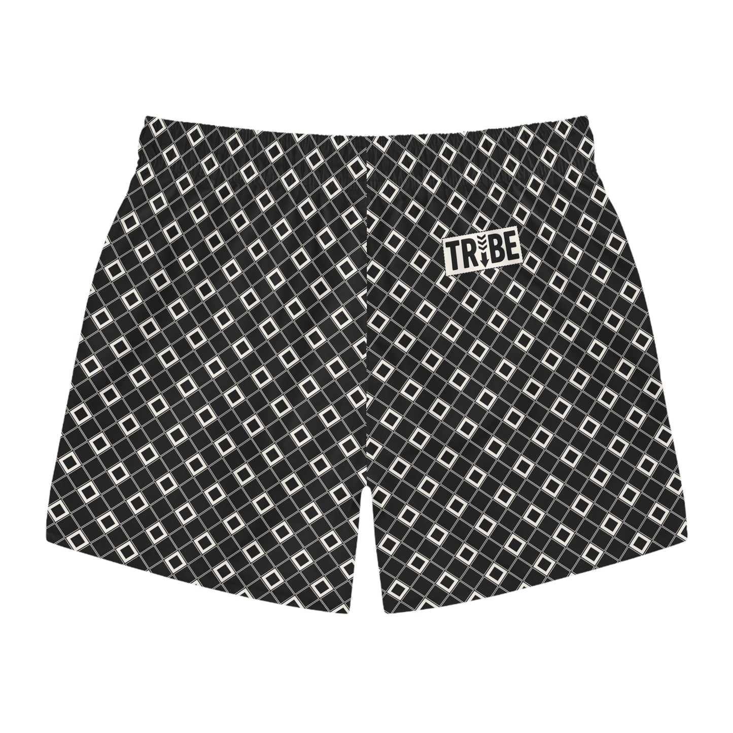 SHINE BRIGHT Imprinted 5-6" Inseam Swim Trunks - Onyx