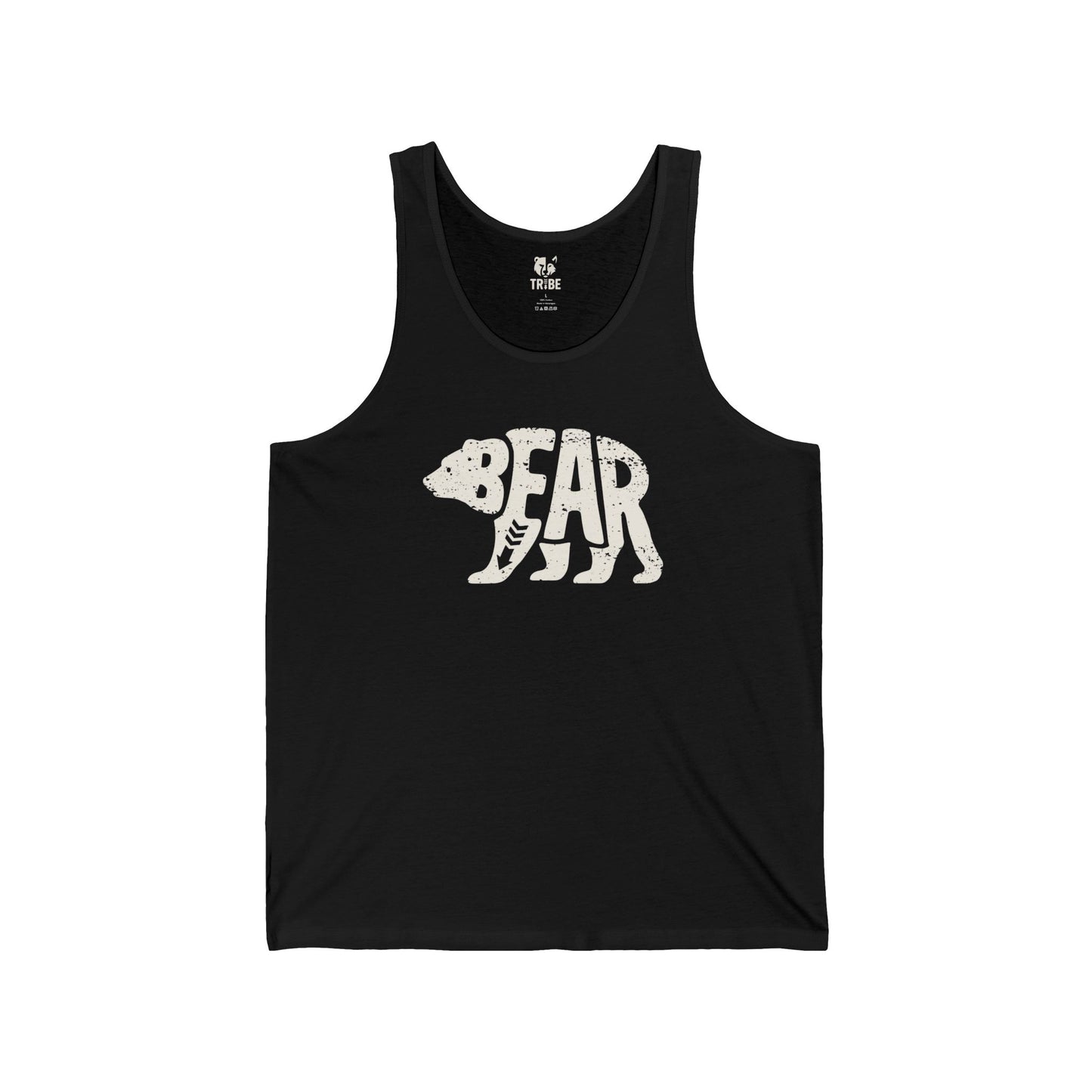 BEAR Jersey Tank - Bone Silhouette Design