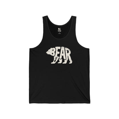 BEAR Jersey Tank - Bone Silhouette Design