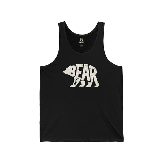 BEAR Jersey Tank - Bone Silhouette Design