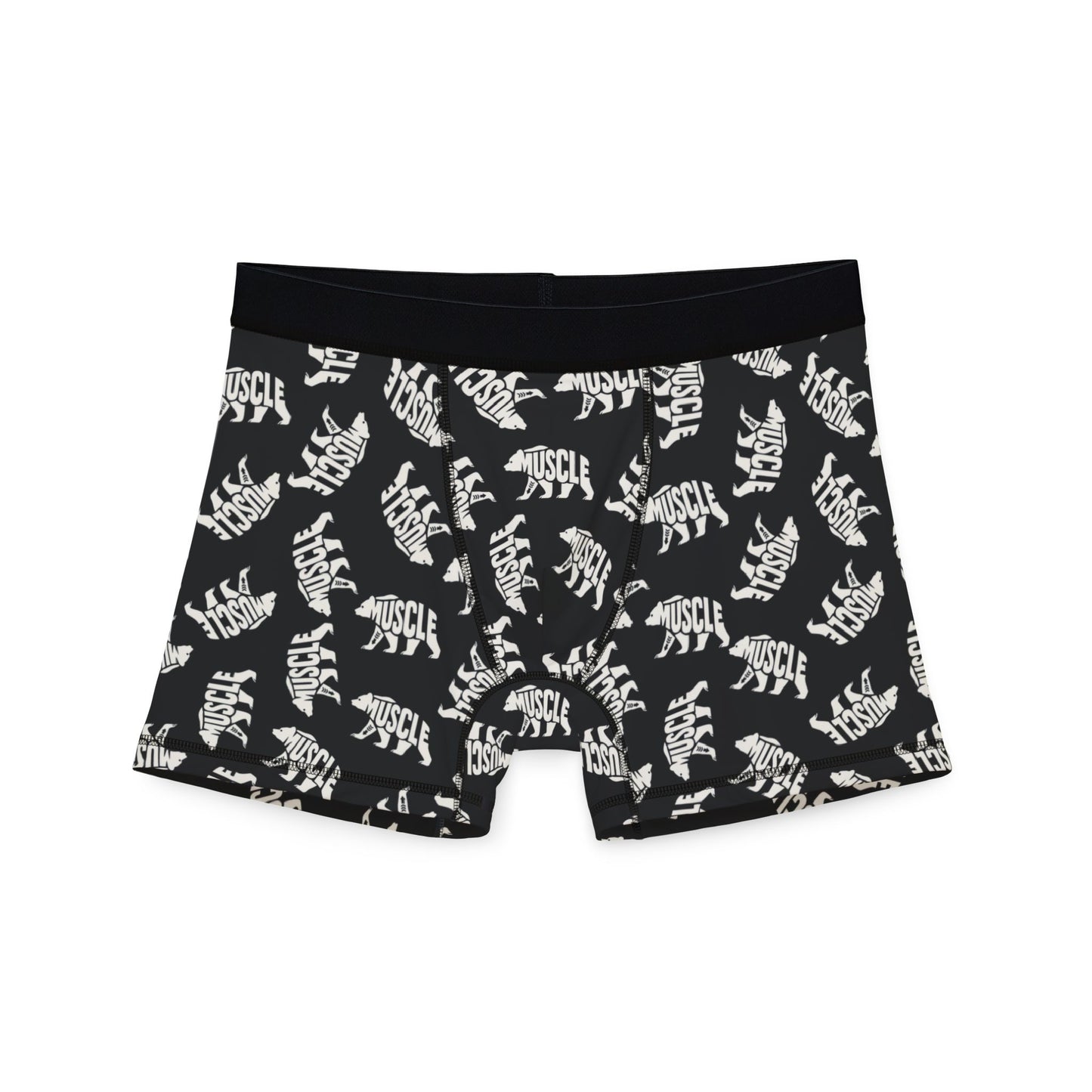 MUSCLE BEAR Men's Boxer Briefs - Onyx