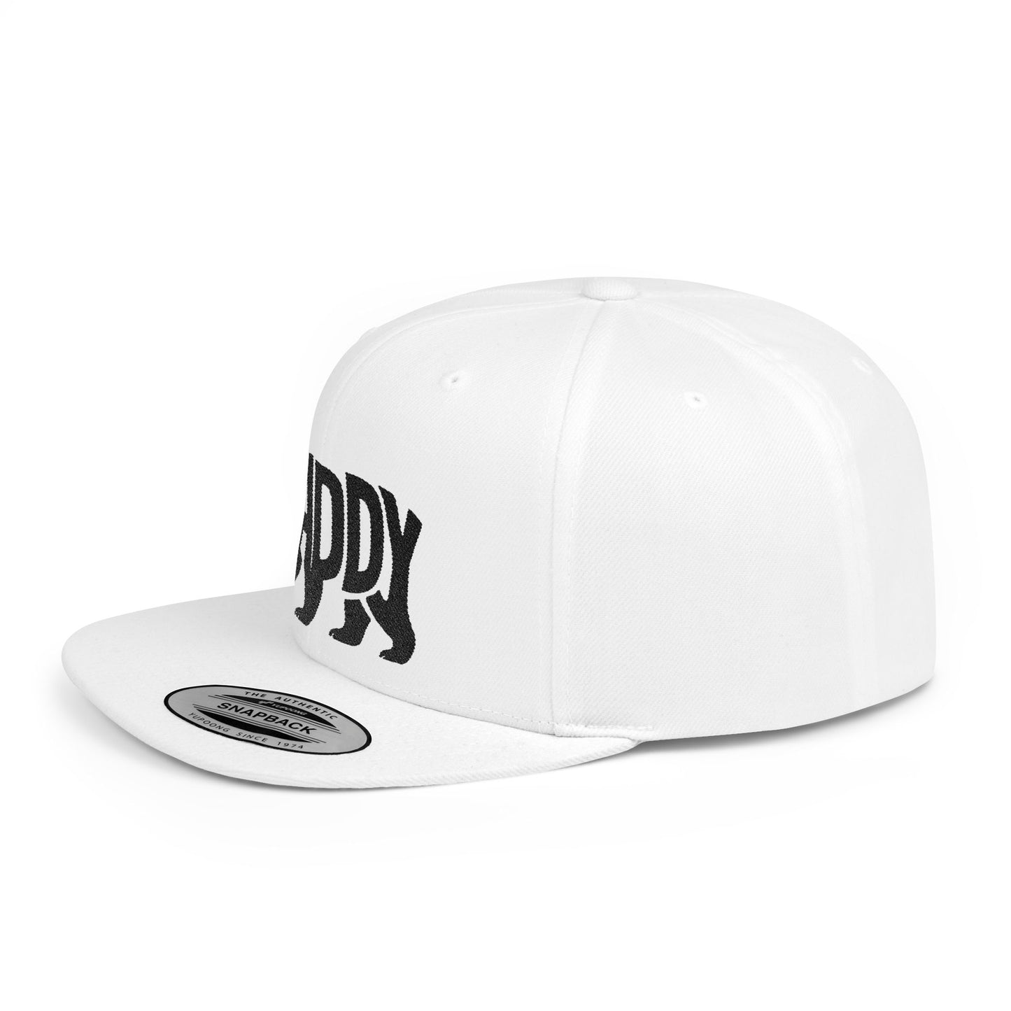 DADDY BEAR Flat Bill Snapback — Onyx Silhouette Design