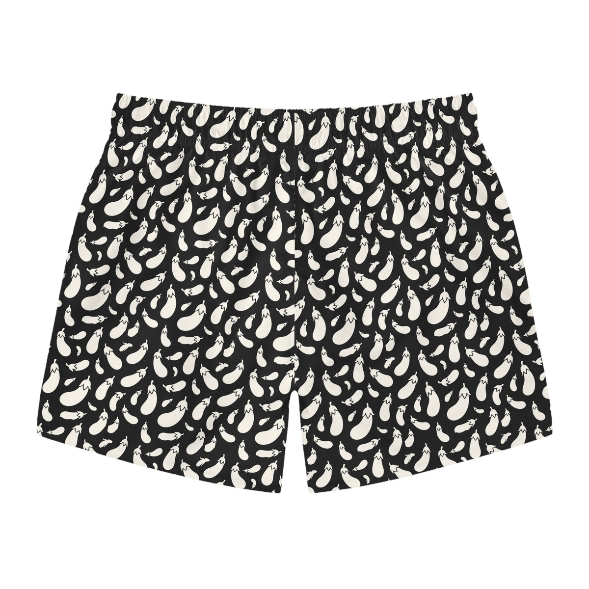 AUBERGINE Imprinted 5-6" Inseam Swim Trunks - Onyx