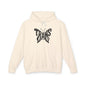 TRANS BUTTERFLY Lightweight Hoodie - Onyx Silhouette Design