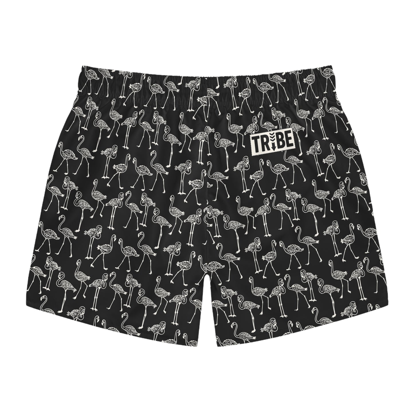 FLOCK TOGETHER Imprinted 5-6" Inseam Swim Trunks - Onyx