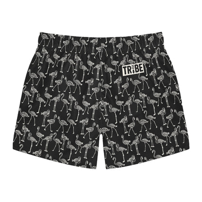 FLOCK TOGETHER Imprinted 5-6" Inseam Swim Trunks - Onyx