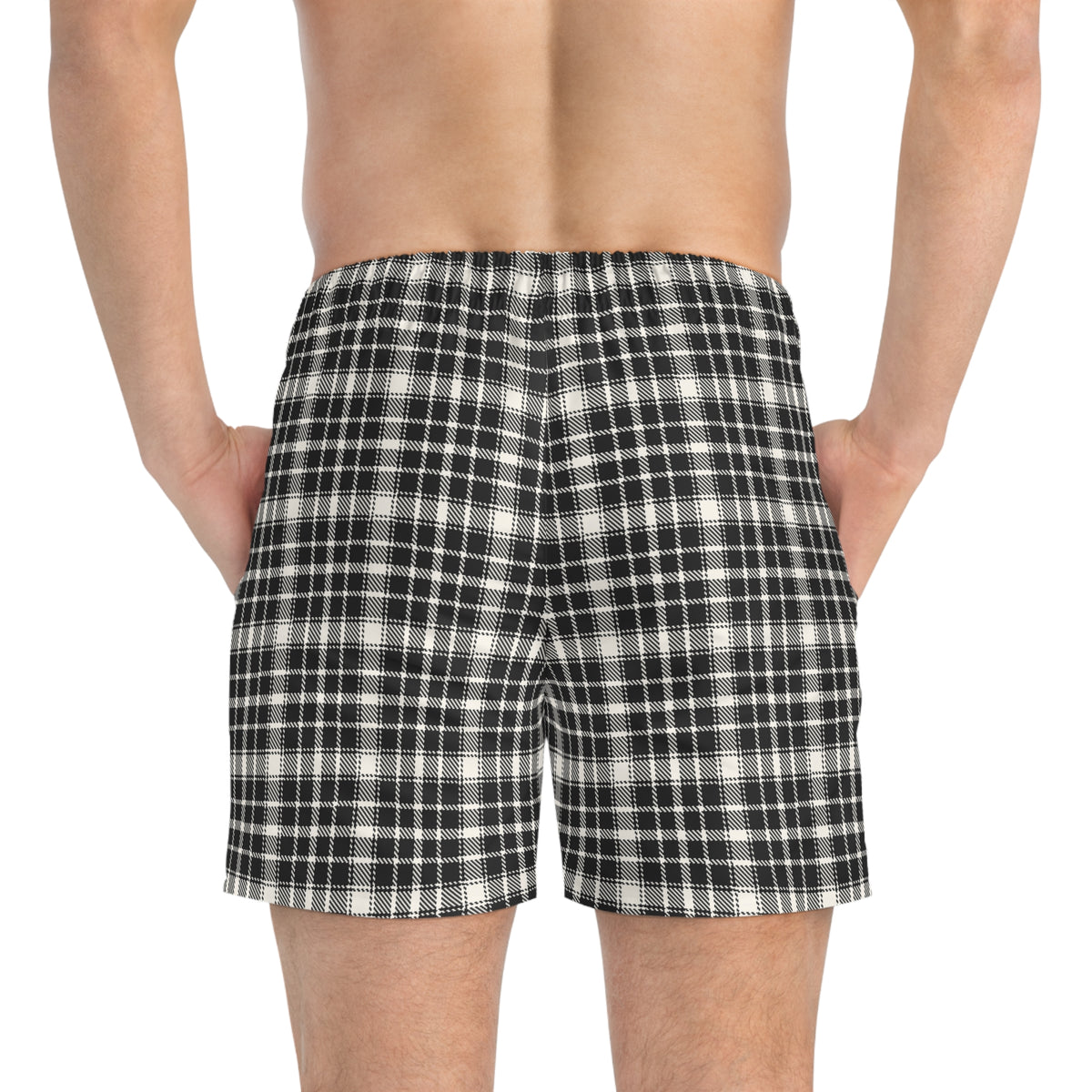 TARTAN Imprinted 5-6" Inseam Swim Trunks - Onyx