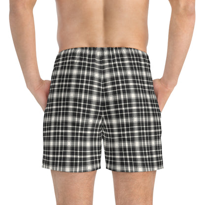 TARTAN Imprinted 5-6" Inseam Swim Trunks - Onyx