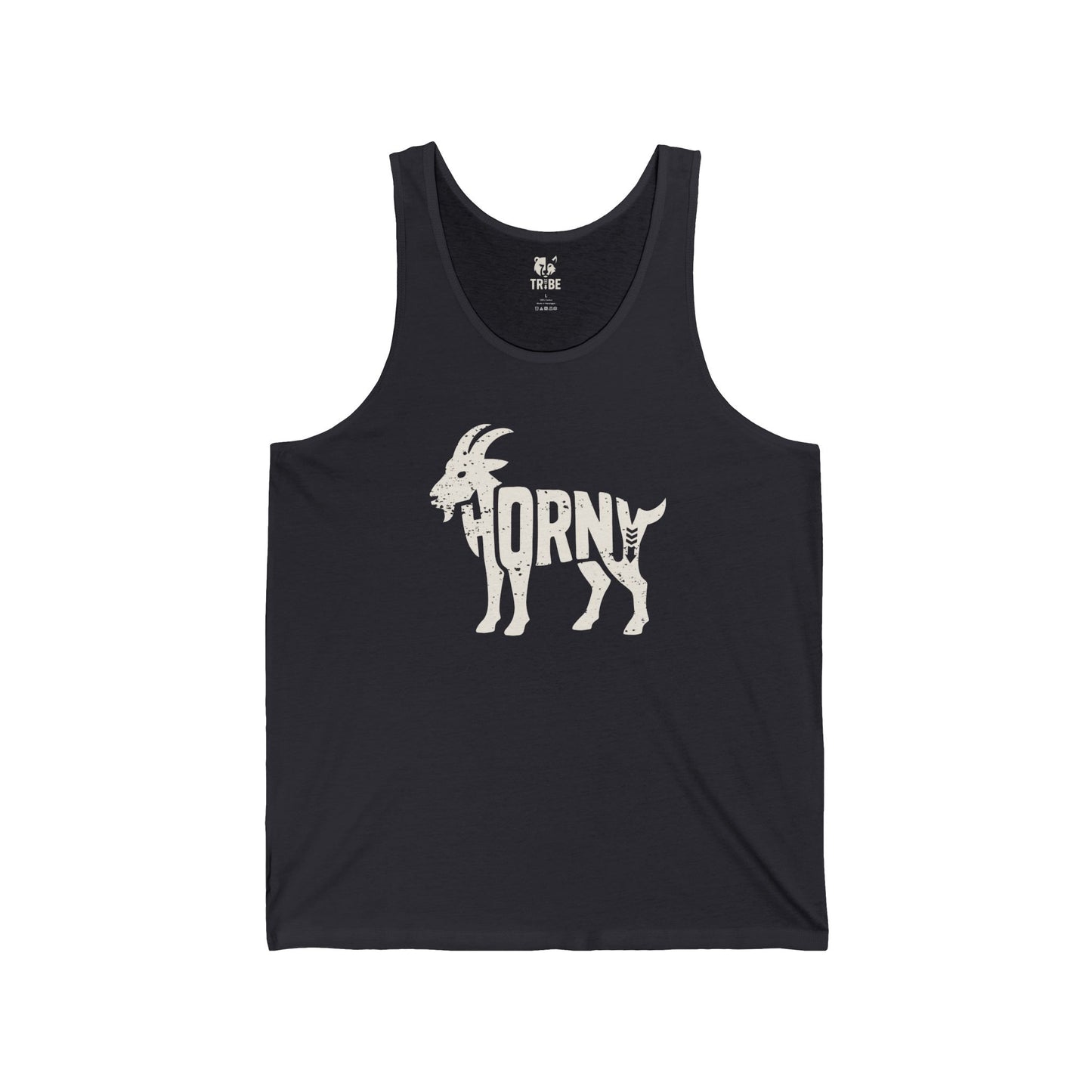 HORNY GOAT Jersey Tank - Bone Silhouette Design