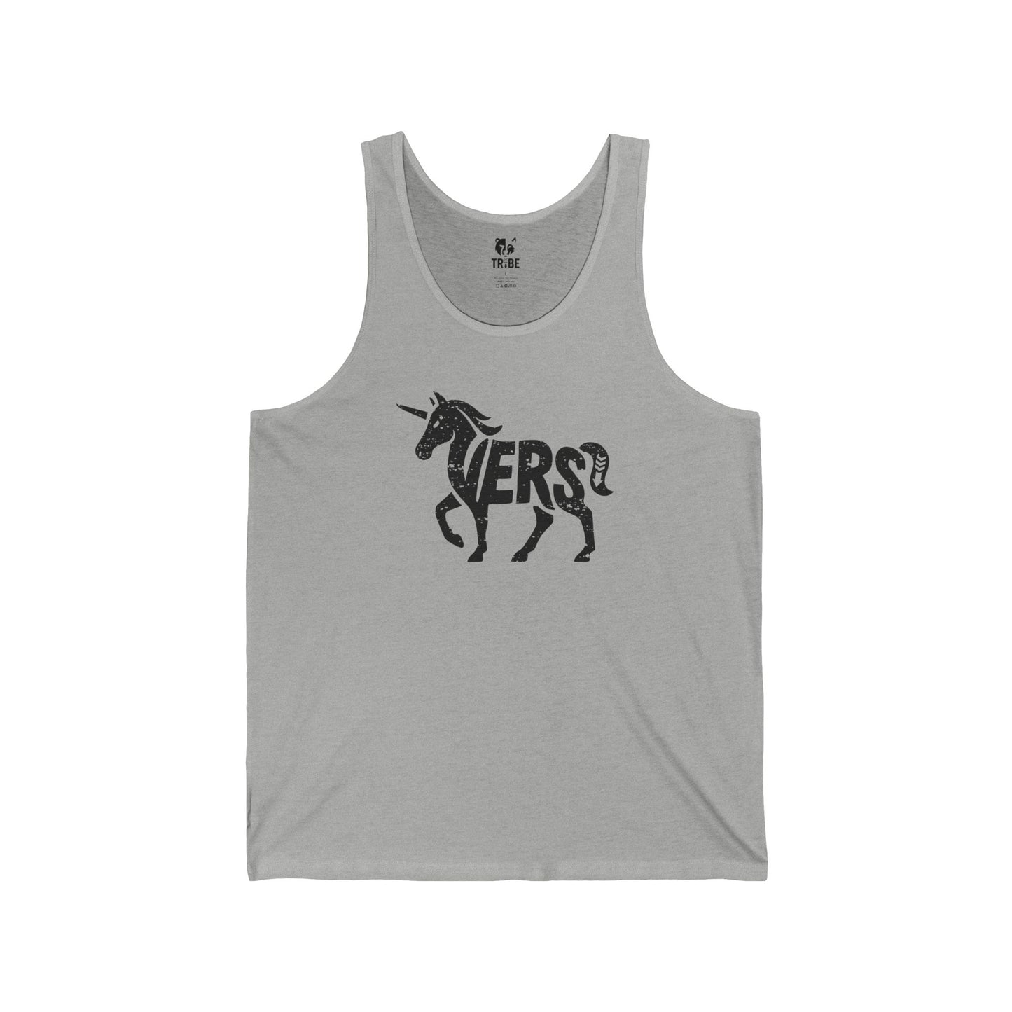 VERS UNICORN Jersey Tank - Onyx Silhouette Design