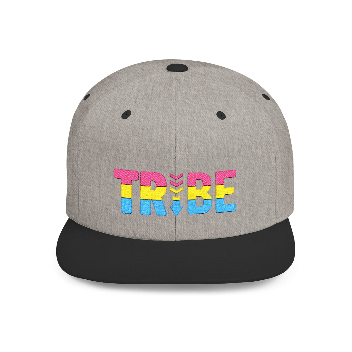 TRIBE Logo Flat Bill Snapback — Pansexual Pride Design