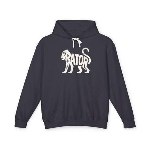 MONKEY BATOR Lightweight Hoodie - Bone Silhouette Design